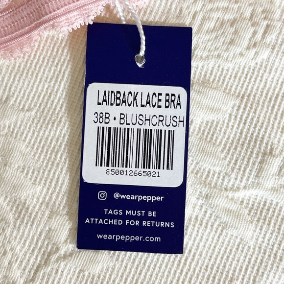 PEPPER Laid Back Lace Bra Blush Crush - several sizes -NEW WITH AND WITHOUT TAGS - Picture 10 of 15